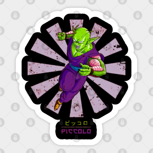 Piccolo Retro Japanese Dragon Ball Z Piccolo Sticker TeePublic